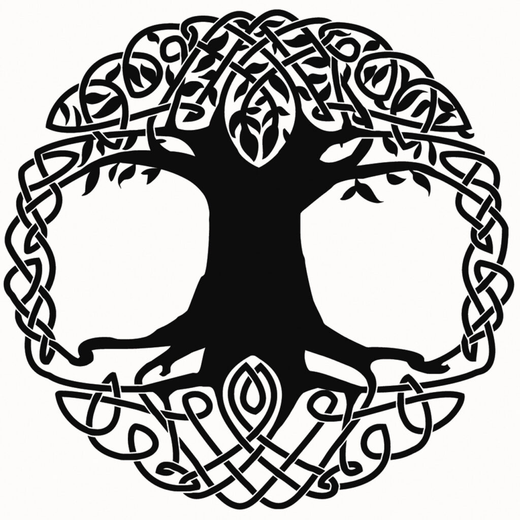 Tree of life female strength symbol