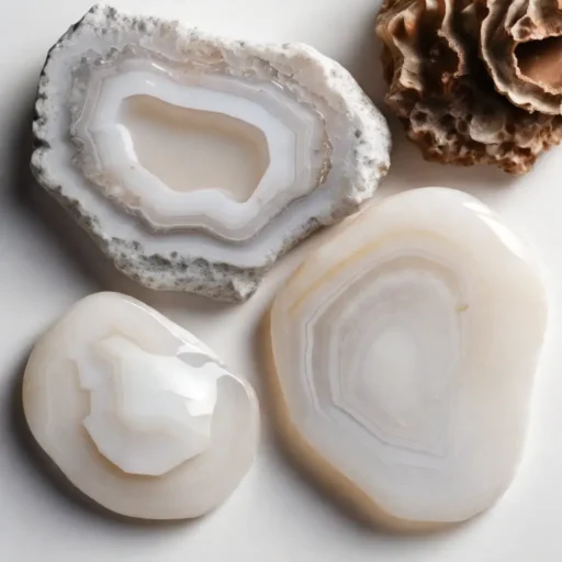 White Agate stone for Crown Chakra unblocking