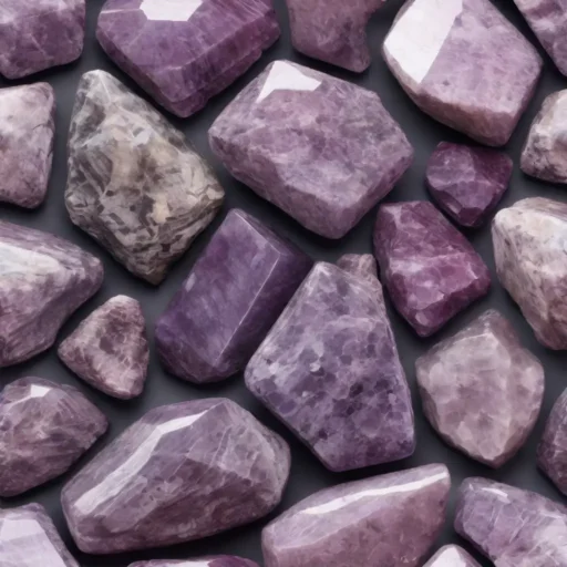 Lepidolite stone for crown chakra healing