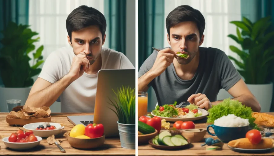 mindful vs stresses eating