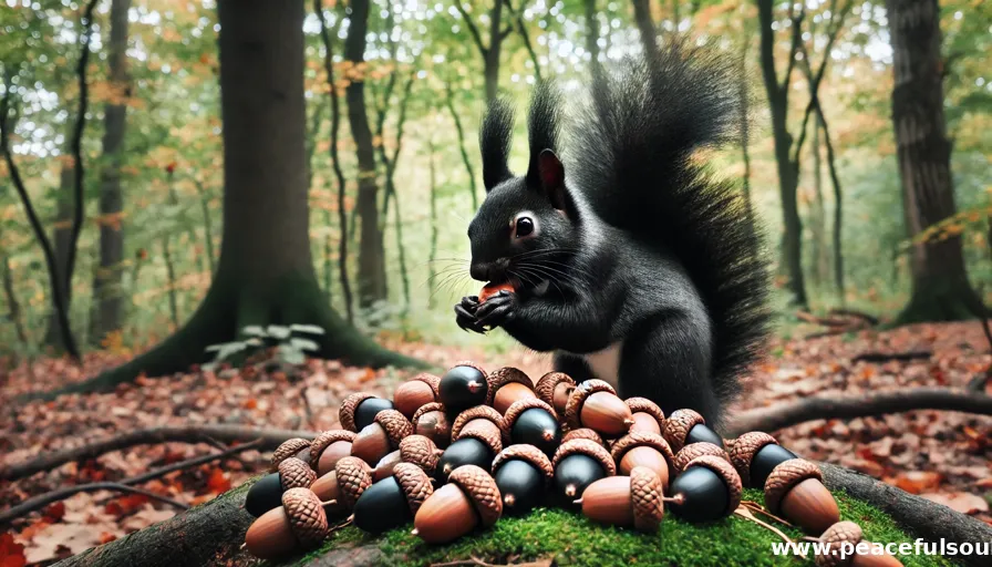 Black Squirrel Acorns