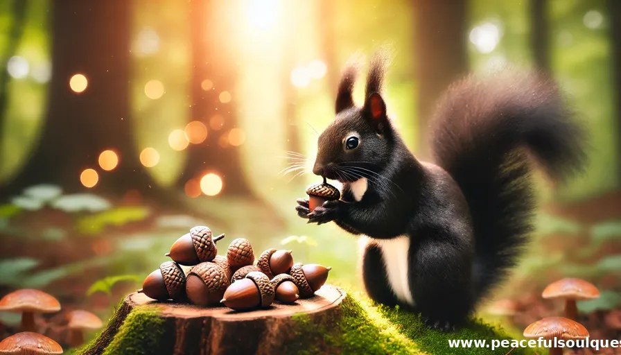 Black Squirrel Spiritual meaning saving resources