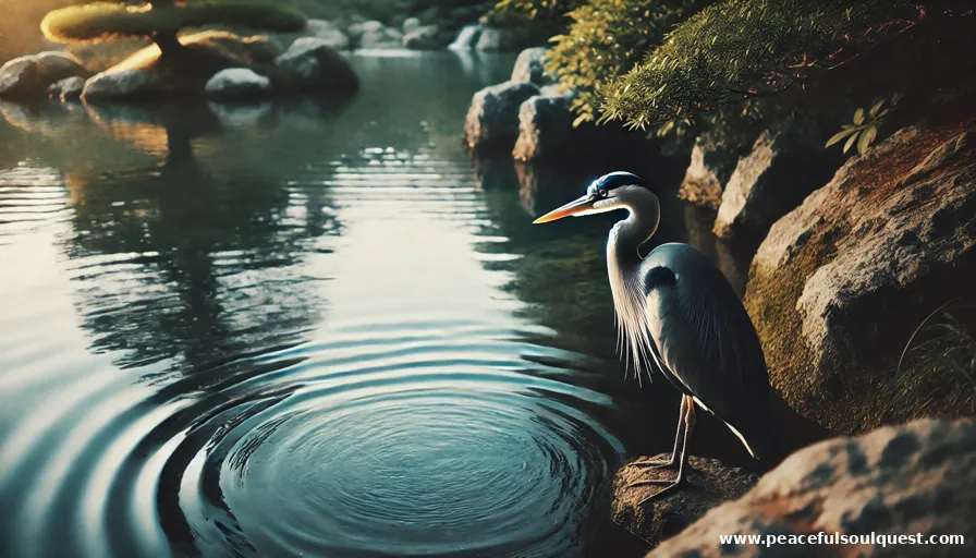 Patience and Stillness Blue heron