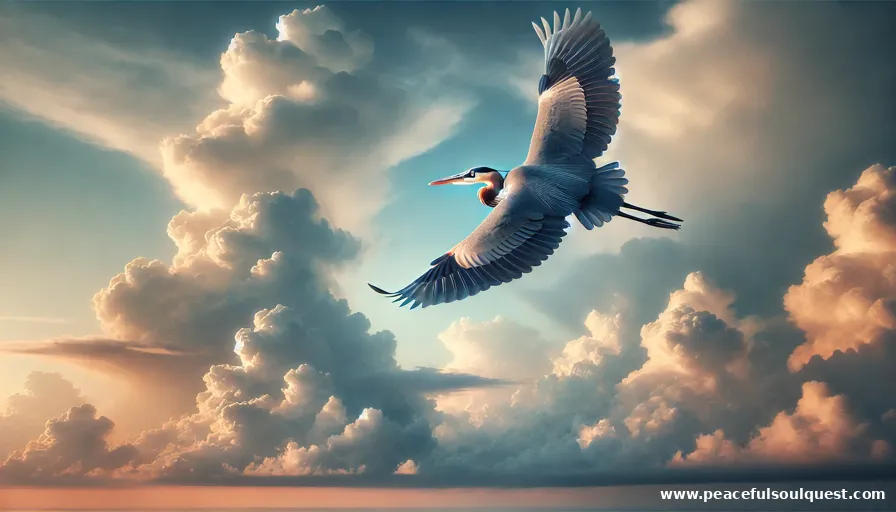 Blue heron in Sky