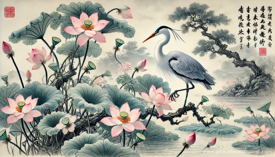 Blue heron Chinese