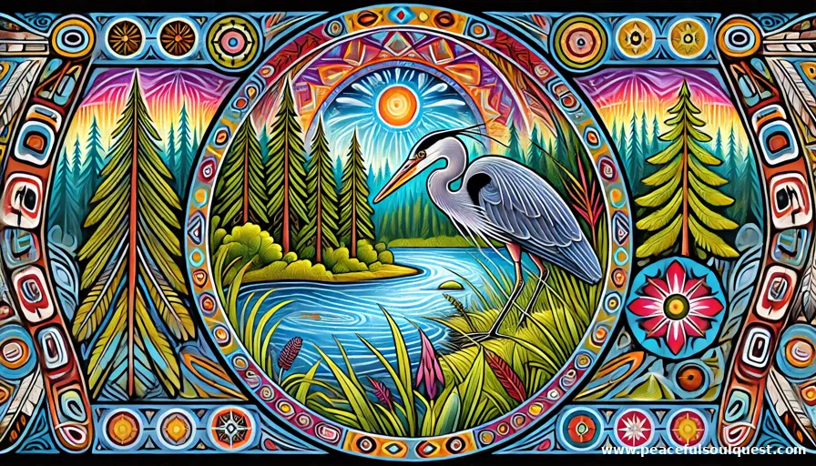 Native American Heron Art