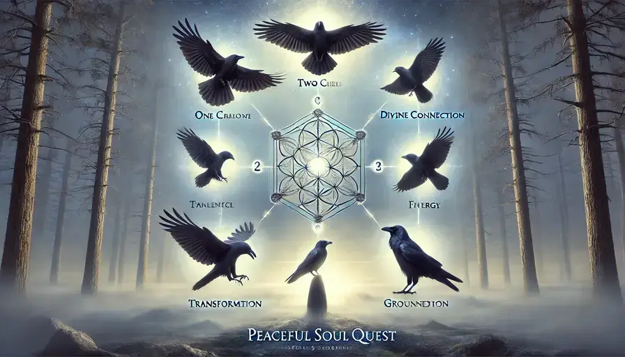 1 Crow 2 Crow Spiritual meaning